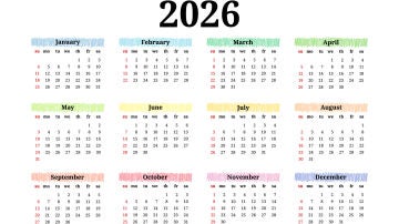 Calendario de 2026