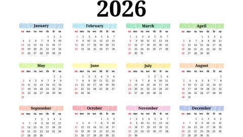 Calendario de 2026
