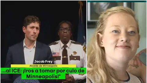 El alcalde de Minneapolis, a la izquierda; a la derecha Renee Nicole Goodman El alcalde de Minneapolis, a la izquierda; a la derecha Renee Nicole Goodman