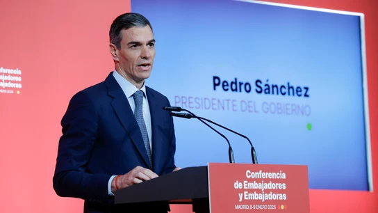 El presidente del Gobierno, Pedro Sánchez, durante la Conferencia de Embajadores y Embajadoras El presidente del Gobierno, Pedro Sánchez, durante la Conferencia de Embajadores y Embajadoras