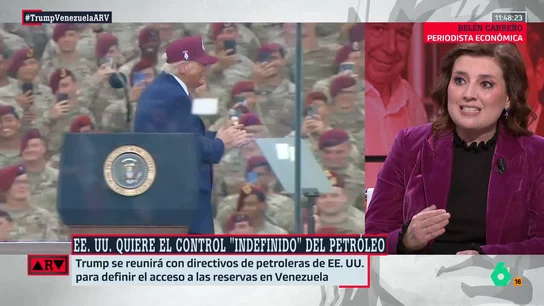 Belén Carreño señala la "singularidad" del 'trumpismo': "Fuerza a las petroleras a hacer lo que él quiere" Belén Carreño señala la "singularidad" del 'trumpismo': "Fuerza a las petroleras a hacer lo que él quiere"