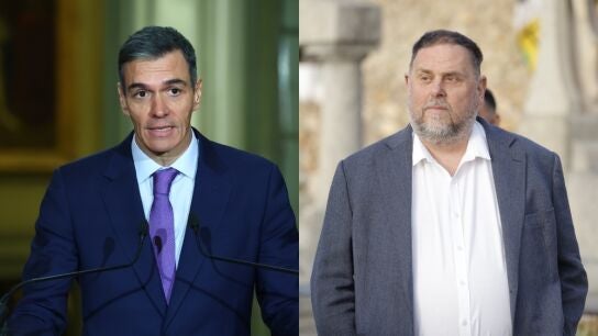 Pedro S&aacute;nchez y Oriol Junqueras en una imagen de archivo