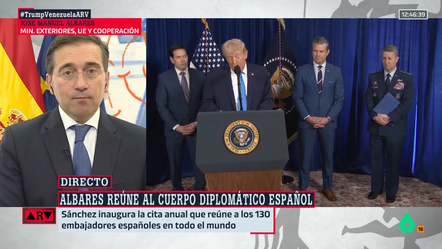 Albares pide a Europa dar "un triple salto de soberanía" ante la situación mundial: "Nos va en juego nuestro modo de vida" Albares pide a Europa dar "un triple salto de soberanía" ante la situación mundial: "Nos va en juego nuestro modo de vida"
