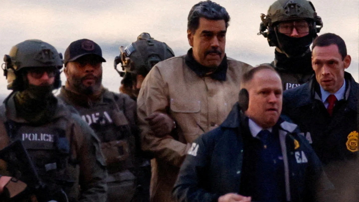 Nicolás Madura durante su traslado a Nueva York tras su captura. Nicolás Madura durante su traslado a Nueva York tras su captura.