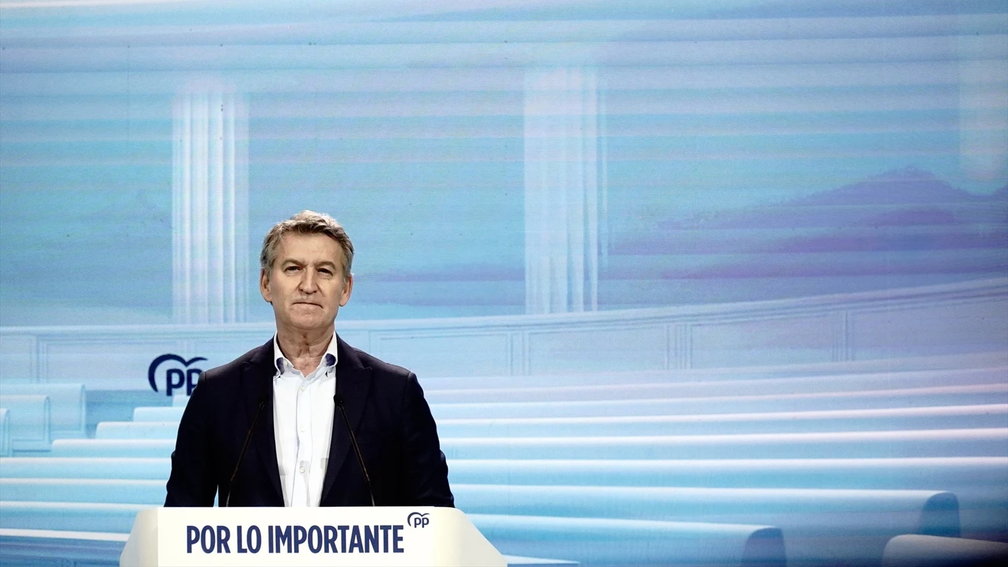 Alberto Núñez Feijóo en la Interparlamentaria del Partido Popular. Alberto Núñez Feijóo en la Interparlamentaria del Partido Popular.