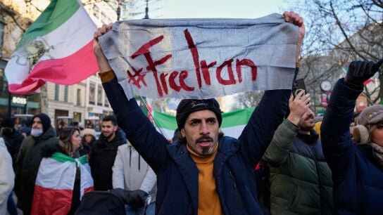 Protestas contra el Gobierno de Ir&aacute;n.