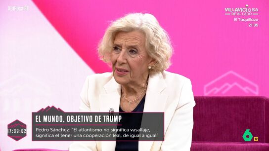 Manuela Carmena, sobre las intenciones de Trump con Groenlandia: "Los europeos debemos decir 'no' a la burla y el desprecio de EEUU"