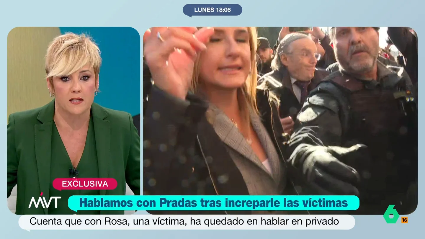 Cristina Pardo, sobre el gesto de "valor político" de Salomé Pradas: "Por los menos se ha girado y ha hablado con las víctimas" Cristina Pardo opina en este vídeo sobre la decisión de la exconsellera Salomé Pradas, que a pesar del tenso encuentro que ha tenido con las víctimas de la DANA a su llegada a los juzgados, ha decidido pararse e intentar hablar con ellas.