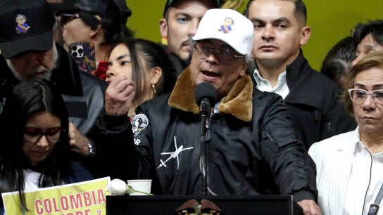 El presidente colombiano, Gustavo Petro, durante un acto en Bogot&aacute;. 