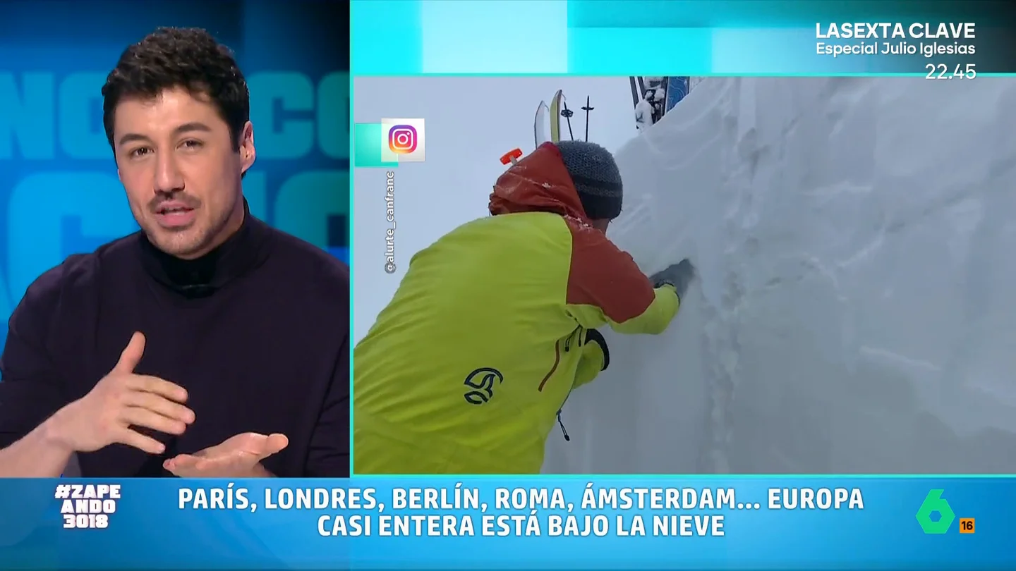 Francisco Cacho explica qué tipos de aludes existen y cómo podemos detectarlos, en vídeo El meteorólogo de laSexta señala que debido a las importantes nevadas que ha sufrido nuestro país en los últimos días ha aumentado el riesgo de que se produzcan aludes.