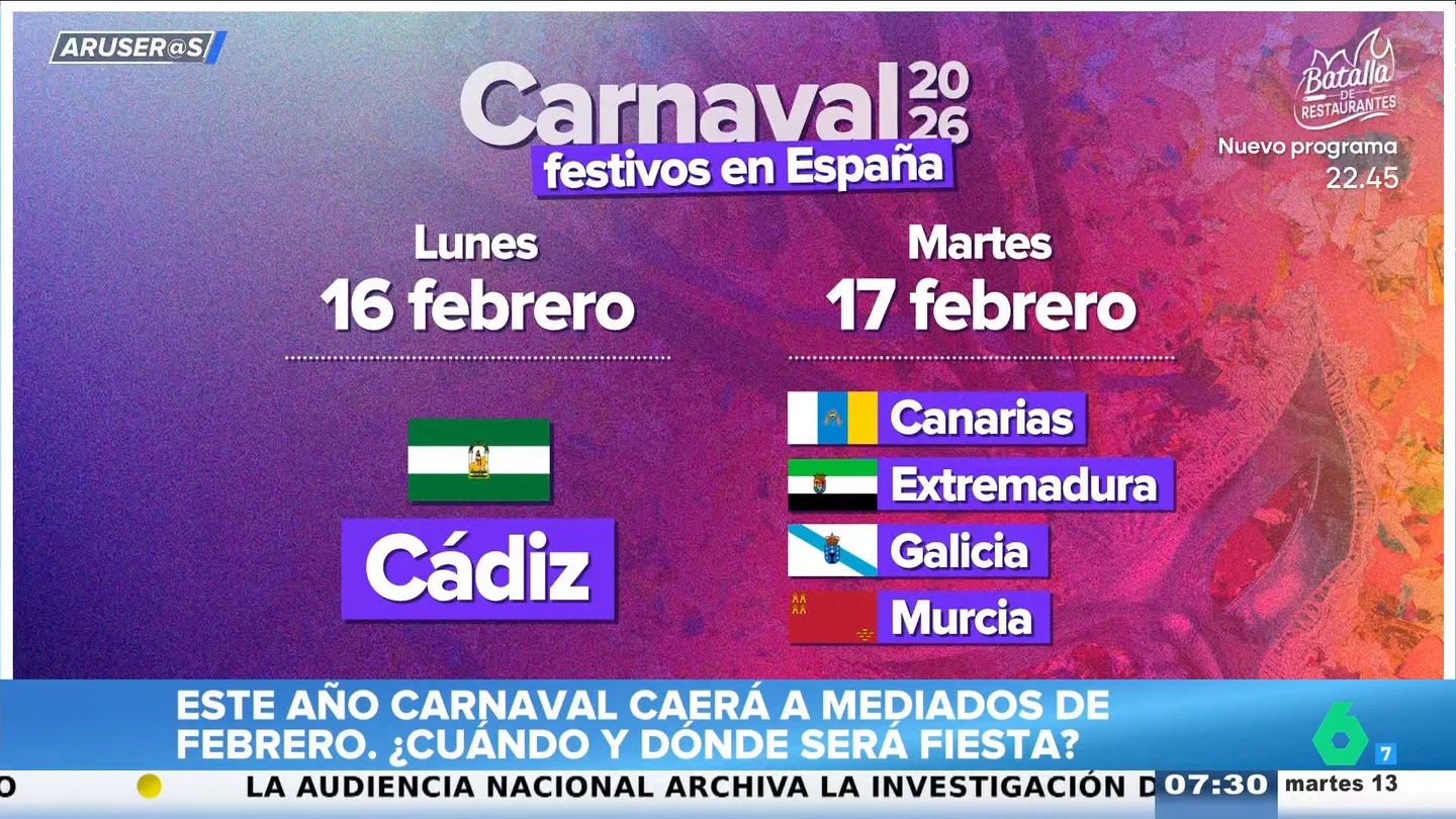 Alfonso Arús, sobre el festivo por Carnaval en los colegios: "Se patillan las fiestas como quieren" Alfonso Arús, sobre el festivo por Carnaval en los colegios: "Se patillan las fiestas como quieren"