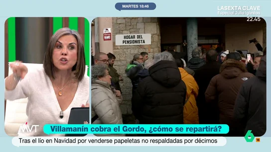 Bea de Vicente, tajante sobre el lío con el Gordo de Villamanín: "Lo que lo va a solucionar es que la gente cobre" Bea de Vicente analiza en este vídeo sobre el conflicto en Villamanín (León) por las papeletas premiadas con el Gordo de la Lotería Nacional. En su opinión, quienes las vendieron "tienen que responder e incluso pueden ser embargados".