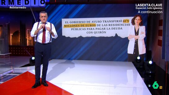 Wyoming analiza 'sint&aacute;cticamente' la transferencia del Gobierno de Ayuso de 61 millones de las residencias para pagar la deuda con el grupo Quir&oacute;n: "Los madrile&ntilde;os no solo disfrutan de las ca&ntilde;itas, tambi&eacute;n de una sanidad mucho m&aacute;s cara".