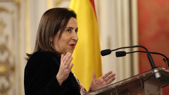 La ministra de Exteriores, Margarita Robles, este miércoles en la entrega de condecoraciones por la DANA. La ministra de Exteriores, Margarita Robles, este miércoles en la entrega de condecoraciones por la DANA.