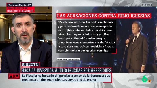 Escolar sostiene que Julio Iglesias ser&aacute; juzgado en Espa&ntilde;a: "Se dan las condiciones para que acabe en la Audiencia Nacional"