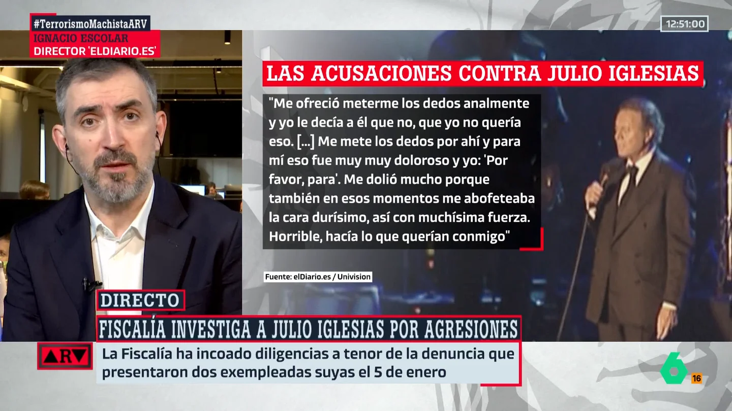 Escolar sostiene que Julio Iglesias será juzgado en España: "Se dan las condiciones para que acabe en la Audiencia Nacional" Escolar sostiene que Julio Iglesias será juzgado en España: "Se dan las condiciones para que acabe en la Audiencia Nacional"