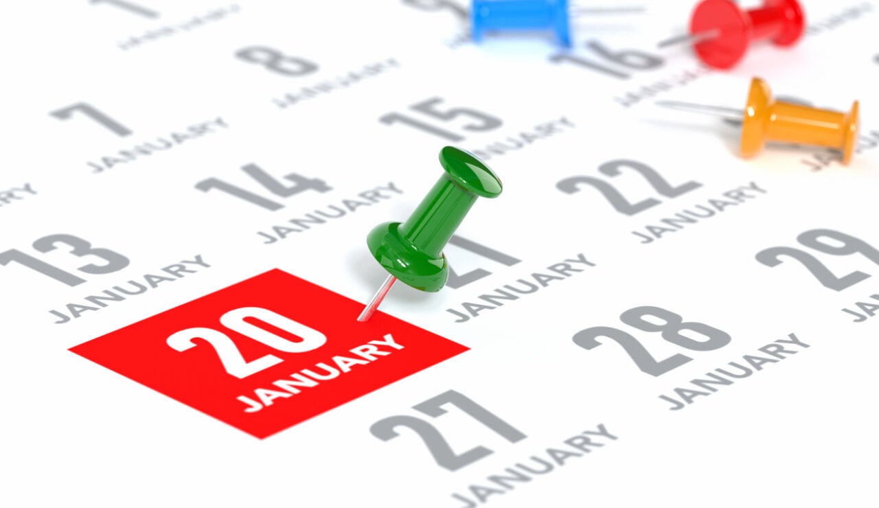 Calendario 20 de enero