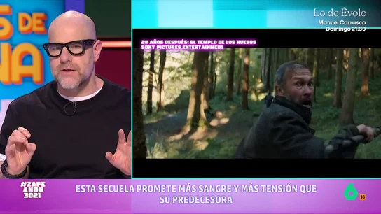 Alberto Rey analiza '28 años después: el templo de los huesos': "Tiene unas ideas visuales que agradezco" El periodista experto en cine habla en este vídeo sobre la secuela de '28 años después', que se estrenó hace seis meses. En esta película para el doctor Ian Kelson la amenaza es la falta de humanidad de los supervivientes.