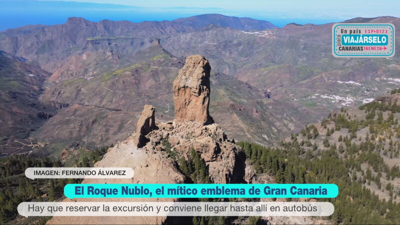 Imagen del Roque Nublo, un lugar sagrado para los antiguos canarios