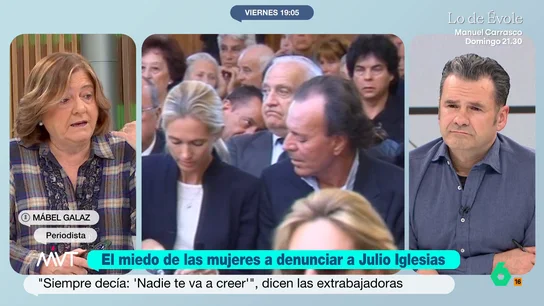 Mábel Galaz afirma que Julio Iglesias la "incomodaba": "Le gustaba mucho hablar de sexo" En este vídeo, la periodista cuenta cómo era el trato que el cantante tuvo con ella en las ocasiones que ha podido entrevistarlo. Como señala Galaz, Iglesias hacía bromas que a ella no le hacían gracia.