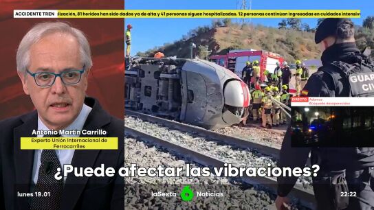 Antonio Mart&iacute;n Carrillo, experto de la Uni&oacute;n Internacional de Ferrocarriles, explica en este v&iacute;deo que "hay un nivel de vibraciones aceptable y medible" y que Adif cuenta con trenes que "vigilan todas las l&iacute;neas espa&ntilde;olas".