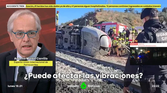 Un experto ferroviario aclara la cuestión de las vibraciones en los trenes: "A veces hablan para decir que están mal o no tan mal" Antonio Martín Carrillo, experto de la Unión Internacional de Ferrocarriles, explica en este vídeo que "hay un nivel de vibraciones aceptable y medible" y que Adif cuenta con trenes que "vigilan todas las líneas españolas".
