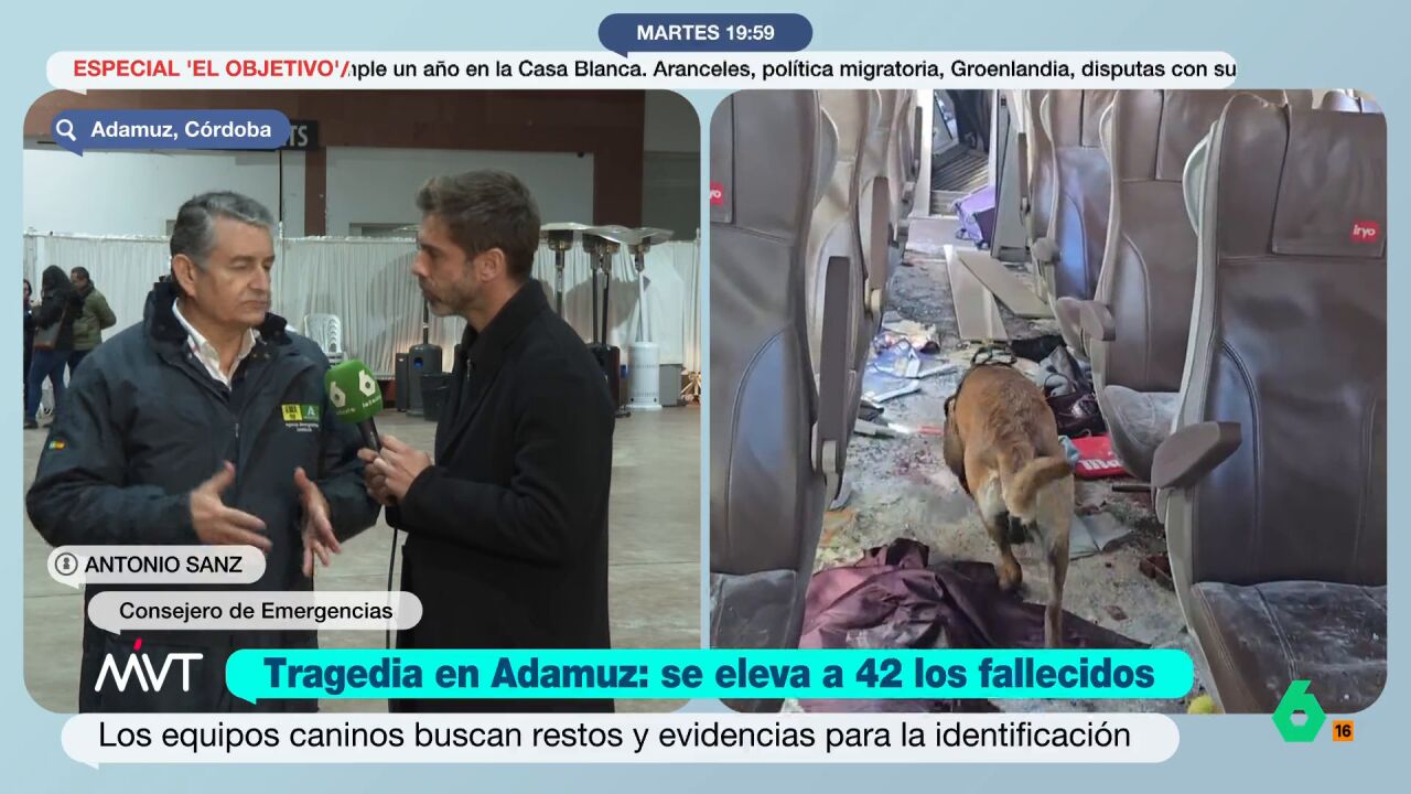 El consejero de Emergencias Antonio Sanz, en Más Vale Tarde: "No existe posibilidad de víctimas en estos momentos en el Iryo"