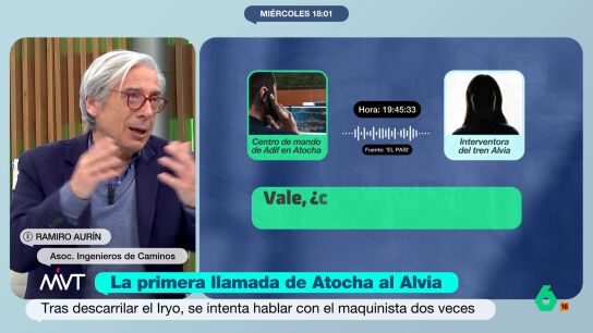 El ingeniero se&ntilde;ala que de las llamadas se desprenden varios hechos "sorprendentes" como, por ejemplo, que desde el centro de mando de Atocha parec&iacute;an no saber, en un primer momento, que el Iryo estaba parado. 