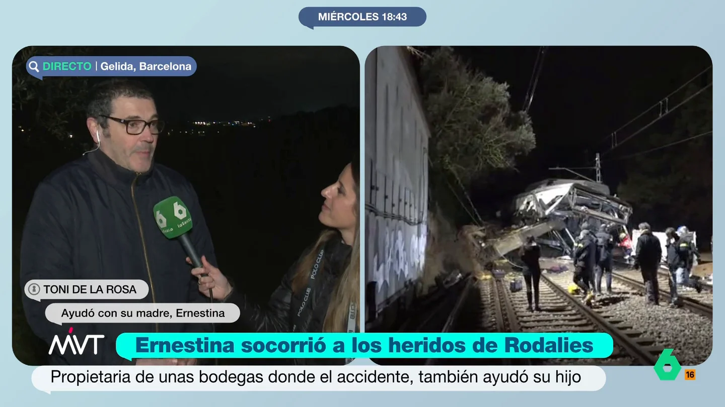 Toni, ofreció junto a su madre su casa para los heridos de Rodalíes: "Empezaron a aparecer camillas, goteros, collarines..." Toni, hijo de la mujer que puso su casa al servicio de los heridos por el accidente de Rodalíes, explica en este vídeo cómo vivieron este momento en el que su casa se convirtió en un refugio improvisado para 60 personas.