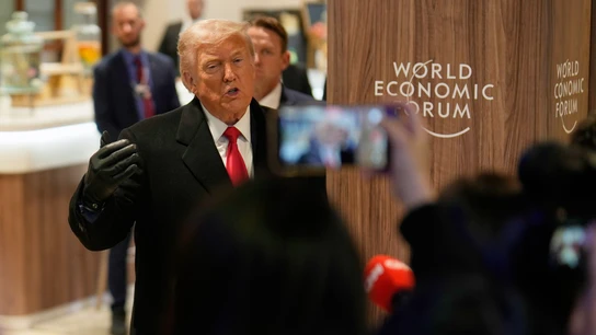 El presidente de EEUU, Donald Trump, en Davos, Suiza, este miércoles. El presidente de EEUU, Donald Trump, en Davos, Suiza, este miércoles.