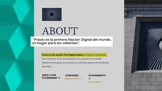 Grafismo que muestra la web de Praxis Grafismo que muestra la web de Praxis