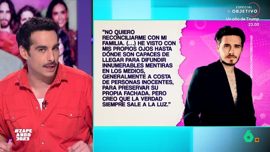 Juan Sanguino disecciona el comunicado demoledor de Brooklyn contra los Beckham: "Está como granada sin anilla" Juan Sanguino recopila en este vídeo alguna de las "puñaladas por la espalda" más brutales del comunicado bomba de Brooklyn Beckham contra sus padres, con múltiples acusaciones hacia su familia.