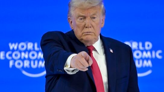 El presidente de Estados Unidos, Donald Trump, este mi&eacute;rcoles en el Foro de Davos, en Suiza.