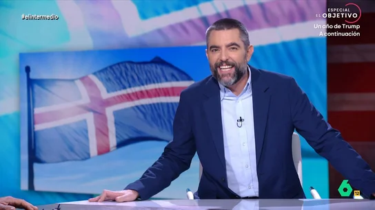 Dani Mateo, sobre el lapsus de Trump al confundir Islandia con Groenlandia: "Lo que le gusta el hielo..." El presidente estadounidense, durante su discurso, ha confundido a Groenlandia con Islandia. "Ahora los que tienen un marrón son los islandeses", afirma el colaborador de El Intermedio.