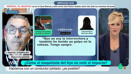 Un maquinista jubilado afirma que mantendría la huelga en el ferrocarril: "Hay que invertir más y gastarse más dinero" Manuel Domínguez ha manifestado su extrañeza tras escuchar que, por ejemplo, no se preguntó a la interventora del Alvia si se encontraba bien o si necesitaba asistencia médica de algún tipo.