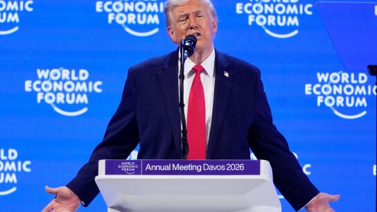 El presidente de EEUU, Donald Trump, en el Foro de Davos, Suiza, este mi&eacute;rcoles.