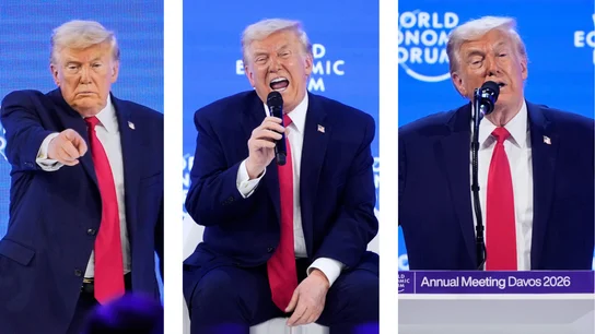 El presidente de EEUU, Donald Trump, este miércoles en el Foro de Davos, en Suiza. El presidente de EEUU, Donald Trump, este miércoles en el Foro de Davos, en Suiza.