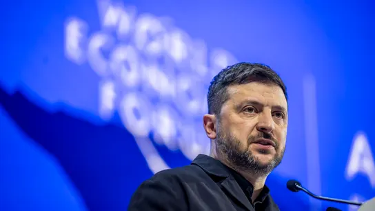 El presidente ucraniano, Volodímir Zelenski, en el Foro de Davos El presidente ucraniano, Volodímir Zelenski, en el Foro de Davos