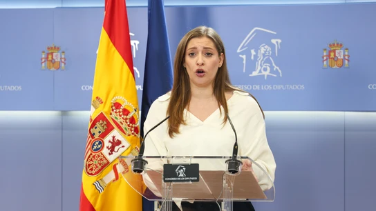 La portavoz del PP en el Congreso, Ester Muñoz, durante una rueda de prensa, en el Congreso de los Diputados. La portavoz del PP en el Congreso, Ester Muñoz, durante una rueda de prensa, en el Congreso de los Diputados.