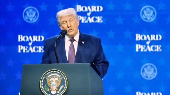 El presidente de Estados Unidos, Donald Trump, durante la presentación de su 'Junta de Paz' en el Foro de Davos El presidente de Estados Unidos, Donald Trump, durante la presentación de su 'Junta de Paz' en el Foro de Davos