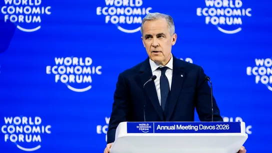 El primer ministro canadiense, Mark Carney, en Davos. El primer ministro canadiense, Mark Carney, en Davos.