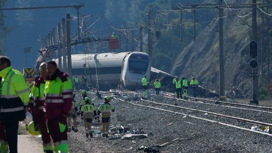 El tren Alvia siniestrado en Adamuz. El tren Alvia siniestrado en Adamuz.