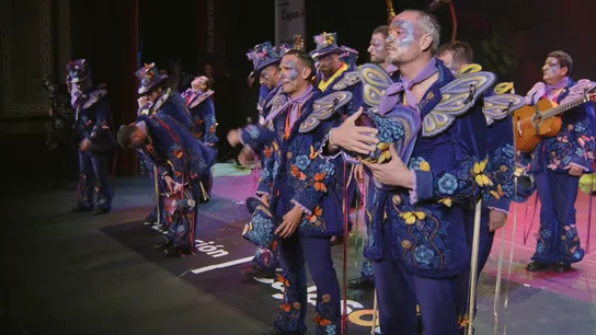 Los mariposas, en su actuación en preliminares del COAC Los mariposas, en su actuación en preliminares del COAC