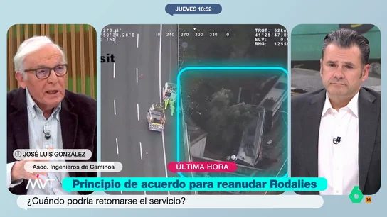 José Luis González, ingeniero de caminos, considera que existe "un tremendo déficit de comunicación" en el control ferroviario El ingeniero de Caminos considera que debería existir un control similar al que se da, por ejemplo, en el tráfico aéreo entre los pilotos de avión y los controladores aéreos.