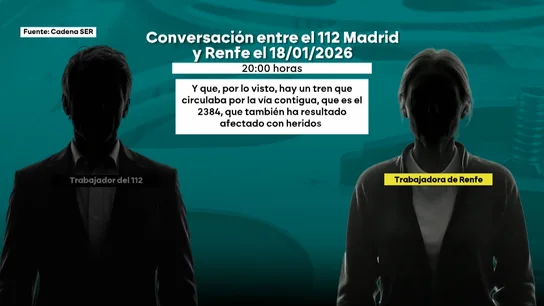Conversación de Renfe con el 112 tras el accidente de Adamuz. Conversación de Renfe con el 112 tras el accidente de Adamuz.