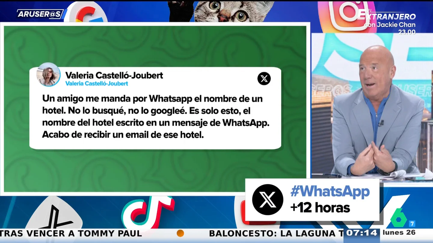 Alfonso Arús encuentra en este tuit viral las pruebas de que el móvil nos espía: "Sin buscarlo en Google, le mandan un mail" Alfonso Arús encuentra en este tuit viral las pruebas de que el móvil nos espía: "Sin buscarlo en Google, le mandan un mail"