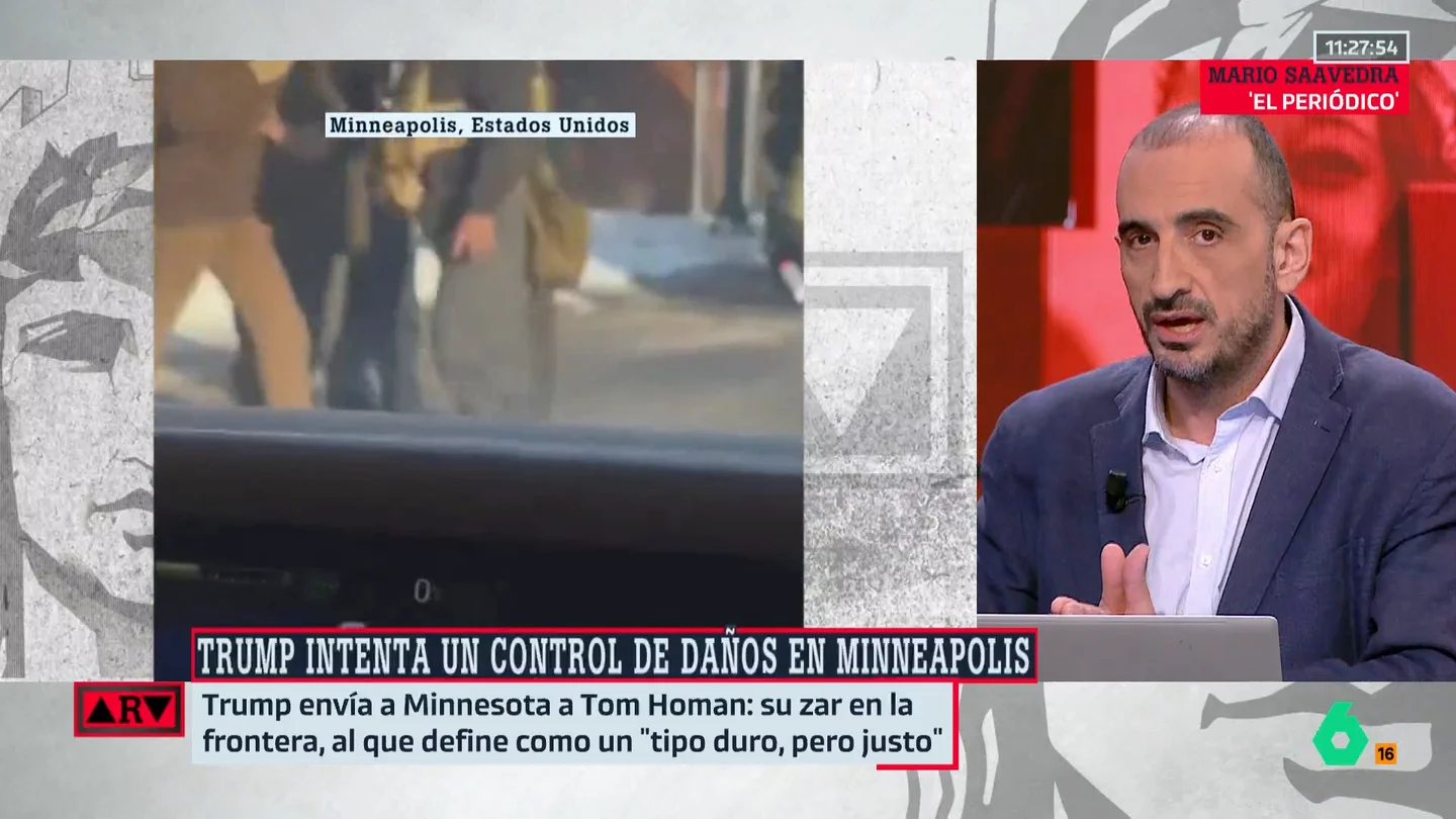 Mario Saavedra analiza el control de daños de Trump en Minneapolis: "Es un paso atrás para dar un gran paso adelante su proyecto de 'hacer América más blanca'" Mario Saavedra analiza el control de daños de Trump en Minneapolis: "Es un paso atrás para dar un gran paso adelante su proyecto de 'hacer América más blanca'"