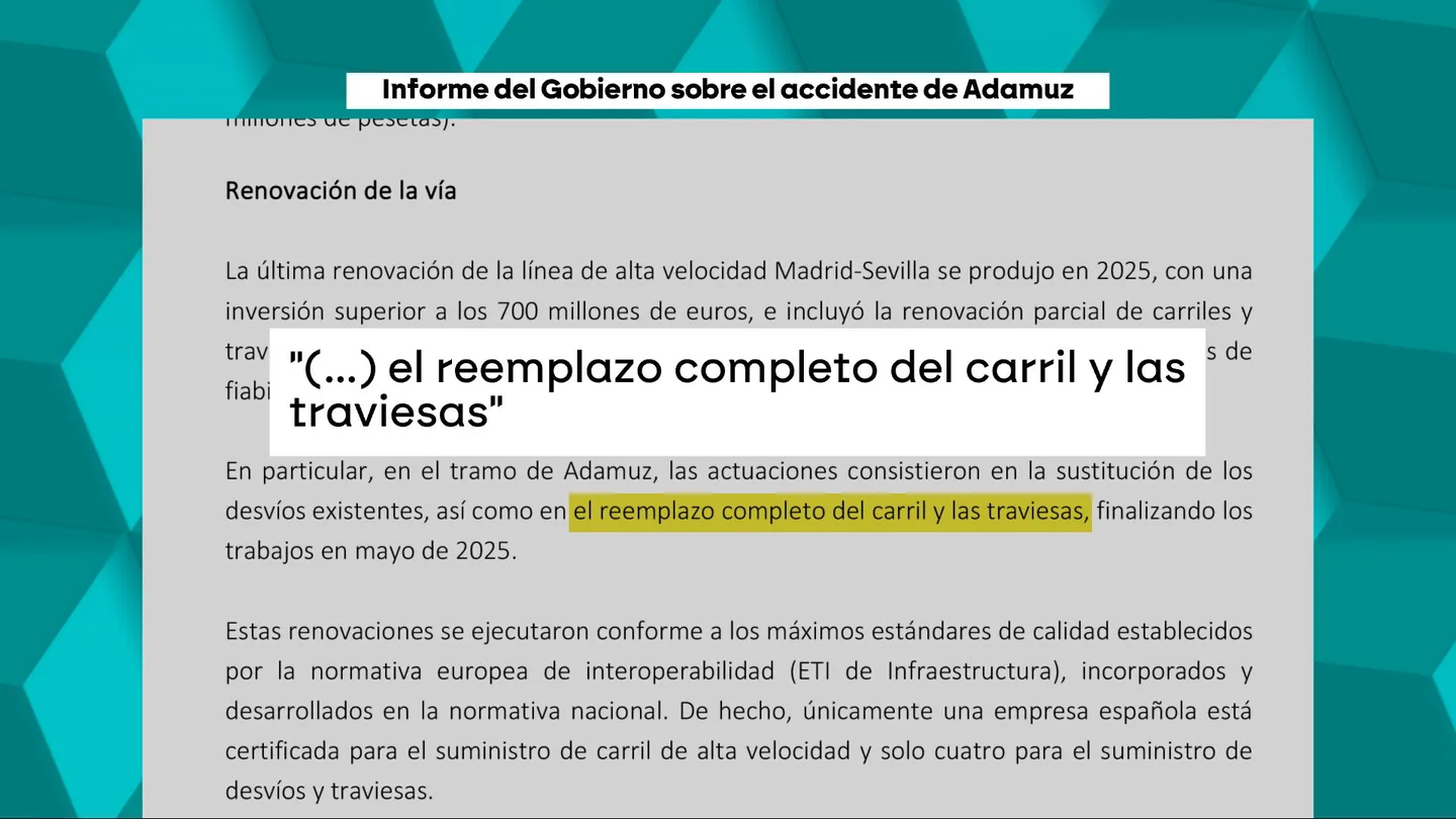 Informe del Gobierno sobre el accidente de Adamuz Informe del Gobierno sobre el accidente de Adamuz