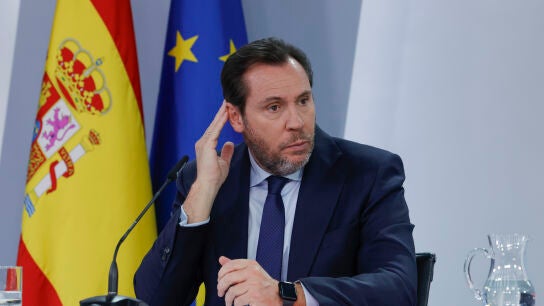 El ministro de Transportes, &Oacute;scar Puente, durante la rueda de prensa posterior al Consejo de Ministros