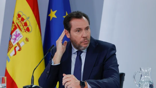 El ministro de Transportes, Óscar Puente, durante la rueda de prensa posterior al Consejo de Ministros El ministro de Transportes, Óscar Puente, durante la rueda de prensa posterior al Consejo de Ministros